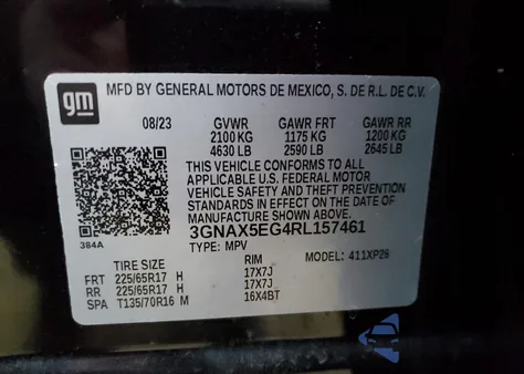 2024 Chevrolet Equinox Ls z USA, uszkodzony, nr VIN 3GNAX5EG4RL157461